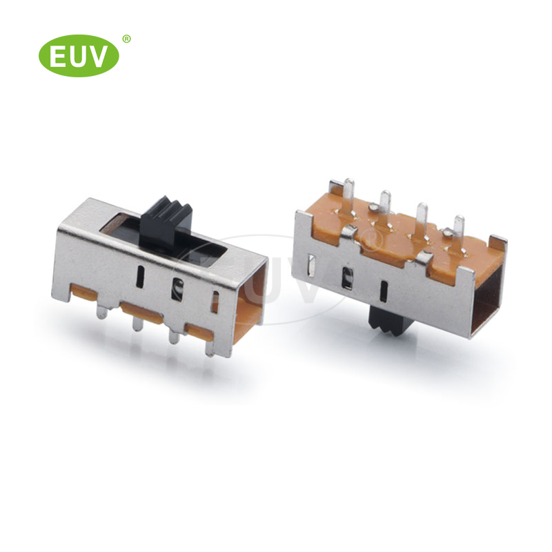 4P 正撥 2P3T 單邊孔 柄高2-10mm 插件撥動開關(guān)